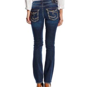 SILVER JEANS bootcut western dark wash western glove works